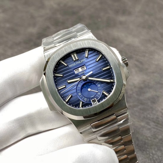 Patek Philippe - Nautilus 5726 40mm SS/SS Blue Textured Dial KMF A324