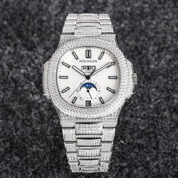 Patek Philippe - Nautilus Annual Cal. 5726A 40.5MM Full Diam SS/SS White Dial R8F A324