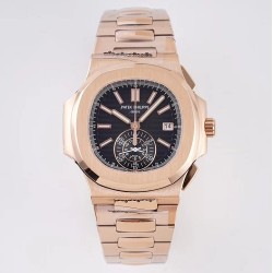 Patek Philippe - Nautilus 5980 40mm RG/RG Black/Black 3KF A28-520