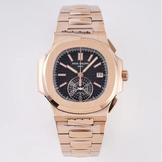 Patek Philippe - Nautilus 5980 40mm RG/RG Black/Black 3KF A28-520