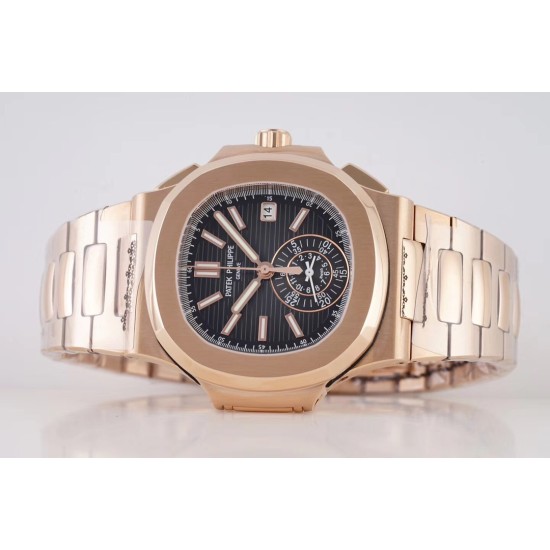 Patek Philippe - Nautilus 5980 40mm RG/RG Black/Black 3KF A28-520