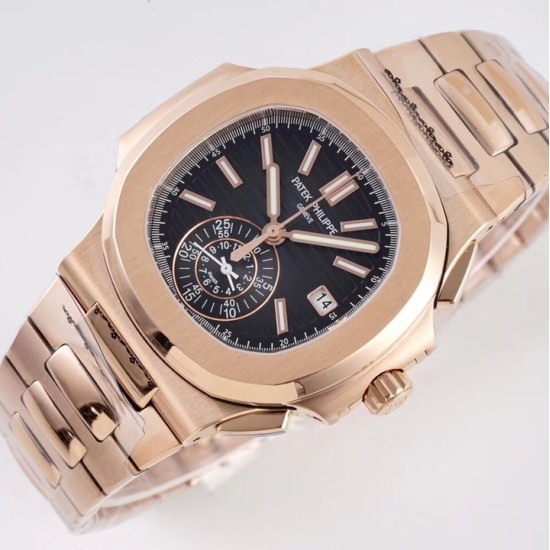 Patek Philippe - Nautilus 5980 40mm RG/RG Black/Black 3KF A28-520