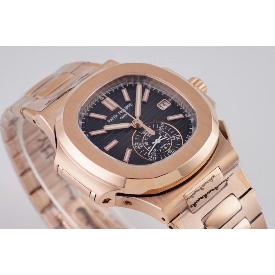Patek Philippe - Nautilus 5980 40mm RG/RG Black/Black 3KF A28-520