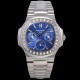 Patek Philippe - Nautilus 5740 40mm Diamonds SS/SS Blue/Stk TWF A240