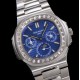 Patek Philippe - Nautilus 5740 40mm Diamonds SS/SS Blue/Stk TWF A240