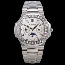 Patek Philippe - Nautilus 5740 40mm Diamonds SS/SS White/Stk TWF A240