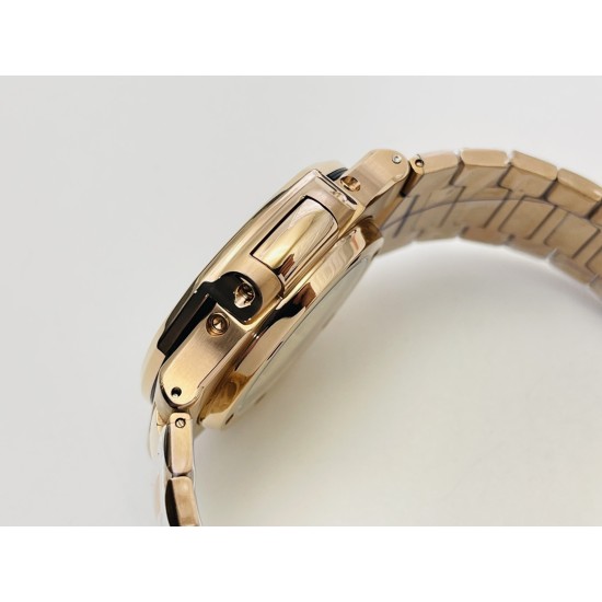 Patek Philippe - Nautilus 5740 40mm Diamonds RG/RG Brown/Stk PPF A240