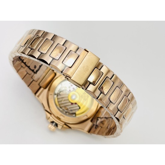 Patek Philippe - Nautilus 5740 40mm Diamonds RG/RG Brown/Stk PPF A240