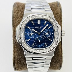 Patek Philippe - Nautilus 5740 40mm Diamonds SS/SS Blue/Stk PPF A240