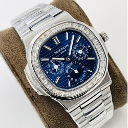 Patek Philippe - Nautilus 5740 40mm Diamonds SS/SS Blue/Stk PPF A240