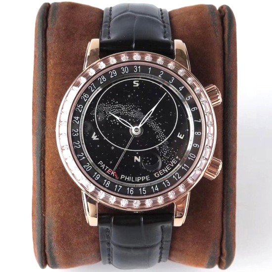 Patek Philippe - Celestial Sky Moon Date 43mm Diam RG/LE Black Dial AIF A240
