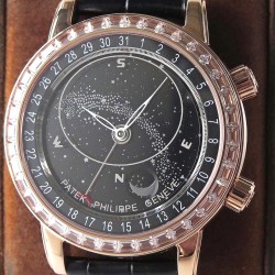 Patek Philippe - Celestial Sky Moon Date 43mm Diam RG/LE Black Dial AIF A240