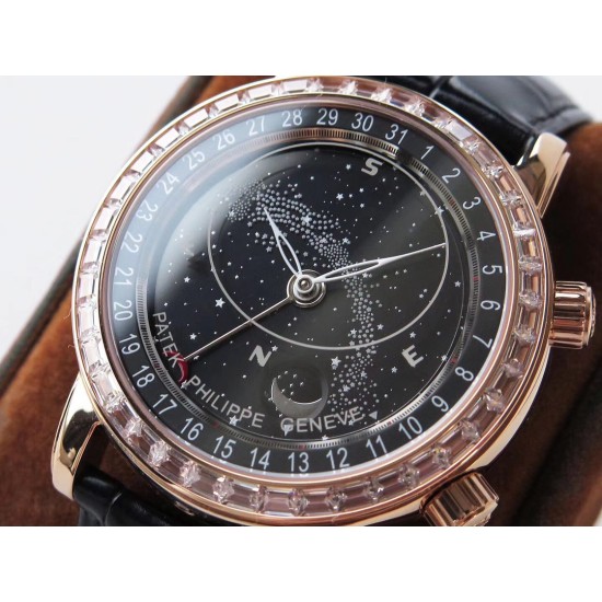 Patek Philippe - Celestial Sky Moon Date 43mm Diam RG/LE Black Dial AIF A240