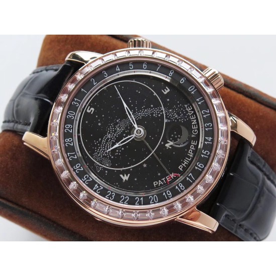 Patek Philippe - Celestial Sky Moon Date 43mm Diam RG/LE Black Dial AIF A240