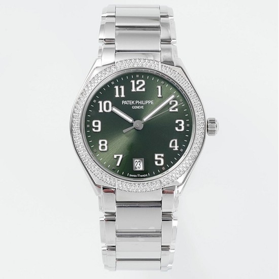 Patek Philippe - TWENTY~4 7300 Ladies 36mm Dia SS/SS Green Dial PPF 324SC