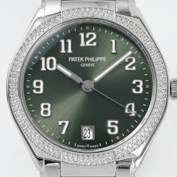Patek Philippe - TWENTY~4 7300 Ladies 36mm Dia SS/SS Green Dial PPF 324SC