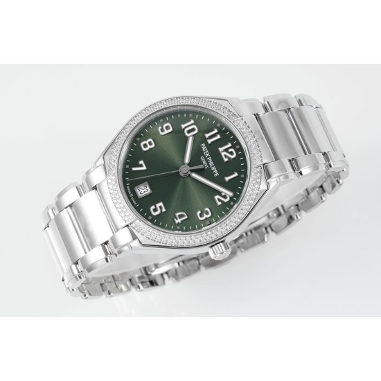 Patek Philippe - TWENTY~4 7300 Ladies 36mm Dia SS/SS Green Dial PPF 324SC