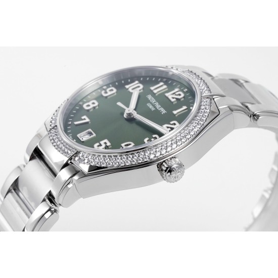 Patek Philippe - TWENTY~4 7300 Ladies 36mm Dia SS/SS Green Dial PPF 324SC