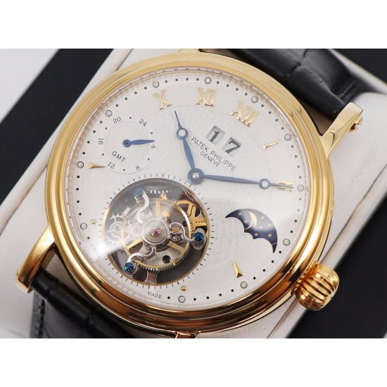 Patek Philippe - MoonPhase Day/Night 43mm YG/LE White - Asia HW Tourbillon
