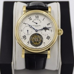 Patek Philippe - Complication Series MoonPhase 42mm YG/LE White Dial Asia Tourbillon