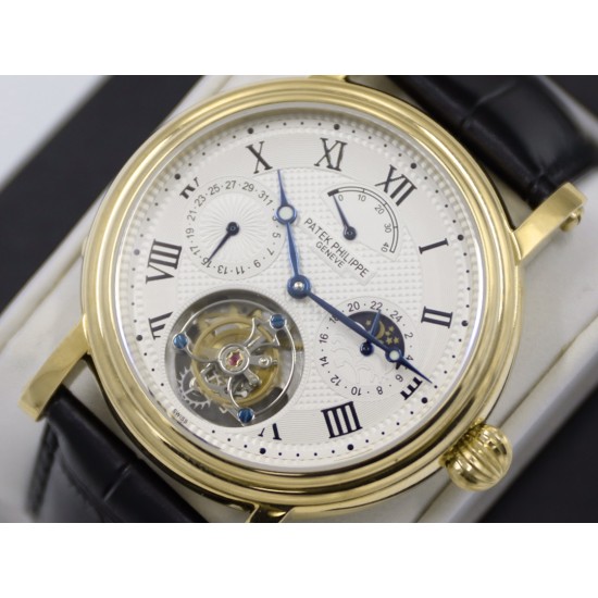Patek Philippe - Complication Series MoonPhase 42mm YG/LE White Dial Asia Tourbillon