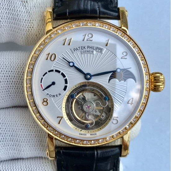 Patek Philippe - Complication Series MoonPhase 42mm Diamonds YG/LE White Dial Asia Tourbillon