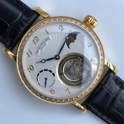 Patek Philippe - Complication Series MoonPhase 42mm Diamonds YG/LE White Dial Asia Tourbillon