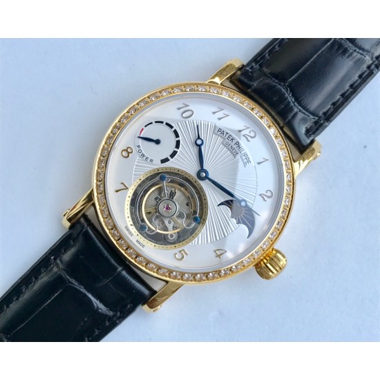 Patek Philippe - Complication Series MoonPhase 42mm Diamonds YG/LE White Dial Asia Tourbillon