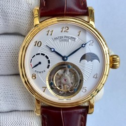 Patek Philippe - Complication Series MoonPhase 42mm YG/LE White Dial Asia Tourbillon