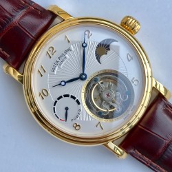 Patek Philippe - Complication Series MoonPhase 42mm YG/LE White Dial Asia Tourbillon