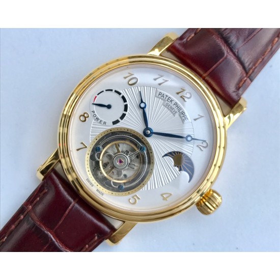 Patek Philippe - Complication Series MoonPhase 42mm YG/LE White Dial Asia Tourbillon