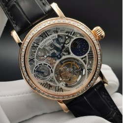 Patek Philippe - Complication Series MoonPhase 42mm Diamonds RG/LE Skeleton Dial Asia Tourbillon