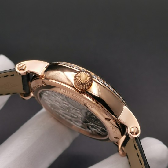 Patek Philippe - Complication Series MoonPhase 42mm Diamonds RG/LE Skeleton Dial Asia Tourbillon