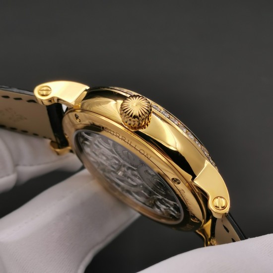 Patek Philippe - Complication Series MoonPhase 42mm Diamonds YG/LE Skeleton Dial Asia Tourbillon