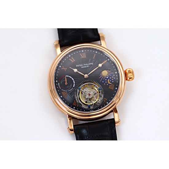 Patek Philippe - Complication Series MoonPhase 42mm RG/LE Black/Rmn Dial Asia Tourbillon