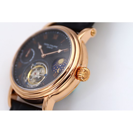 Patek Philippe - Complication Series MoonPhase 42mm RG/LE Black/Rmn Dial Asia Tourbillon