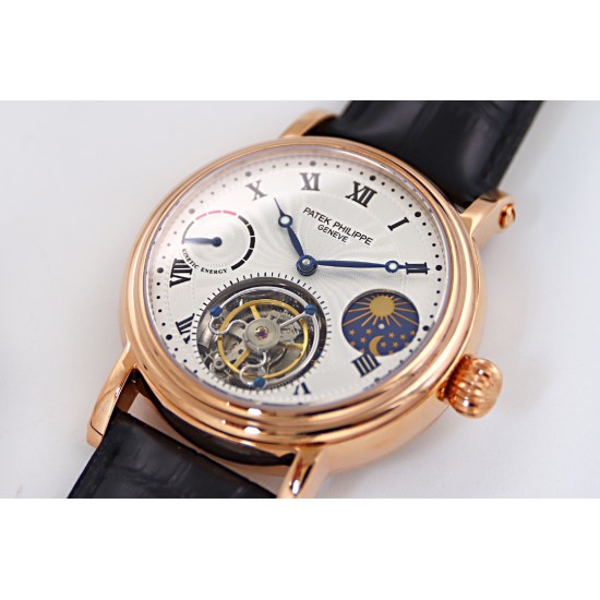 Patek Philippe - Complication Series MoonPhase 42mm RG/LE White/Rmn Dial Asia Tourbillon