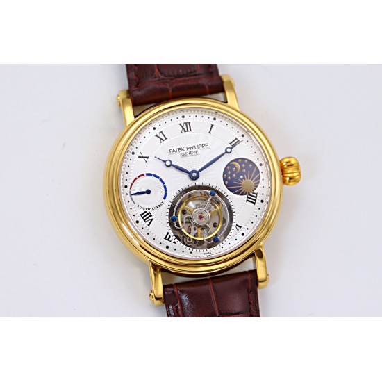 Patek Philippe - Complication Series MoonPhase 42mm YG/LE White/Rmn Dial Asia Tourbillon