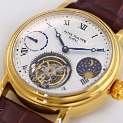 Patek Philippe - Complication Series MoonPhase 42mm YG/LE White/Rmn Dial Asia Tourbillon