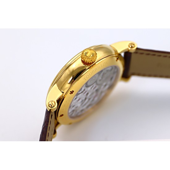 Patek Philippe - Complication Series MoonPhase 42mm YG/LE White/Rmn Dial Asia Tourbillon