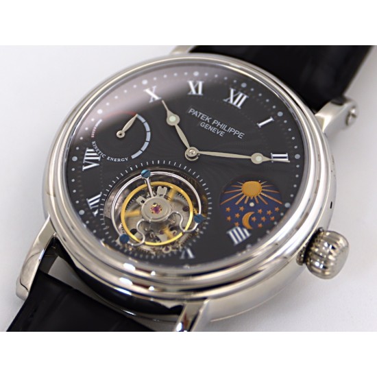 Patek Philippe - Complication Series MoonPhase 42mm SS/LE Black/Rmn Dial Asia Tourbillon