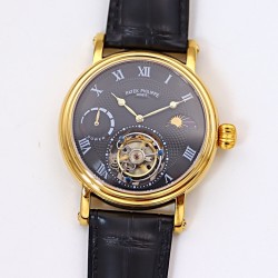 Patek Philippe - Complication Series MoonPhase 42mm YG/LE Black/Rmn Dial Asia Tourbillon