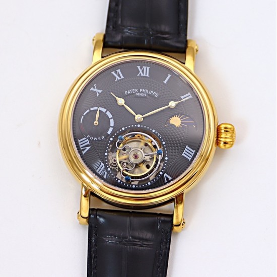 Patek Philippe - Complication Series MoonPhase 42mm YG/LE Black/Rmn Dial Asia Tourbillon