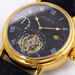 Patek Philippe - Complication Series MoonPhase 42mm YG/LE Black/Rmn Dial Asia Tourbillon