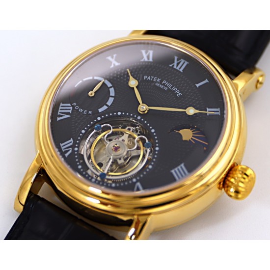Patek Philippe - Complication Series MoonPhase 42mm YG/LE Black/Rmn Dial Asia Tourbillon