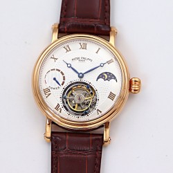 Patek Philippe - Complication Series MoonPhase 42mm RG/LE White/Rmn Dial Asia Tourbillon