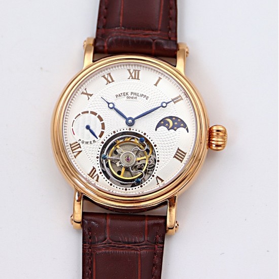 Patek Philippe - Complication Series MoonPhase 42mm RG/LE White/Rmn Dial Asia Tourbillon