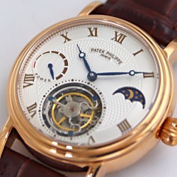 Patek Philippe - Complication Series MoonPhase 42mm RG/LE White/Rmn Dial Asia Tourbillon