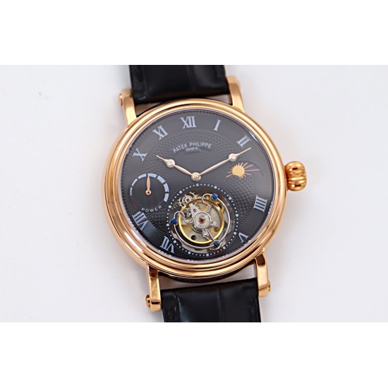 Patek Philippe - Complication Series MoonPhase 42mm RG/LE Black/Rmn Dial Asia Tourbillon