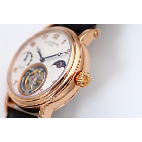 Patek Philippe - Complication Series MoonPhase 42mm RG/LE White/Num Dial Asia Tourbillon